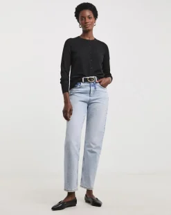 Black Crew Neck Cardigan