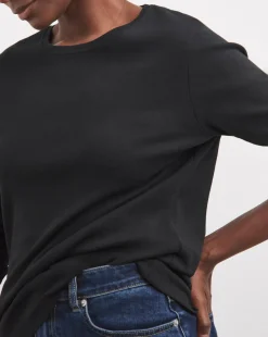 Black Crew Neck Long Sleeve T-Shirt