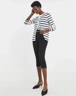 Black Denim Capri Jeans