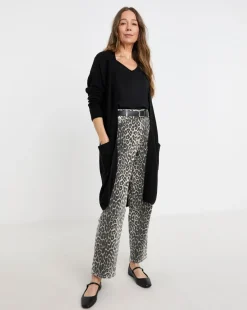 Black Edge To Edge Cardigan