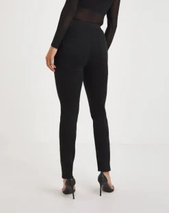 Black Embellished Side Slim Jegging
