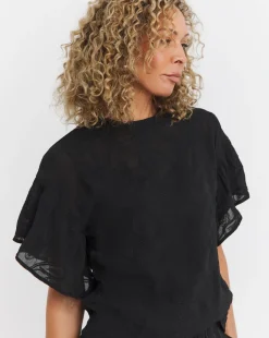 Black Embroidered Blouse