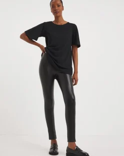 Black Faux Leather Leggings with Cosy Touch Lining
