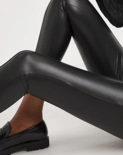 Black Faux Leather Leggings with Cosy Touch Lining
