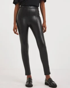 Black Faux Leather Leggings with Cosy Touch Lining