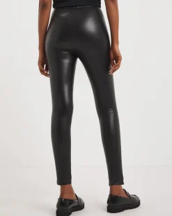 Black Faux Leather Leggings with Cosy Touch Lining