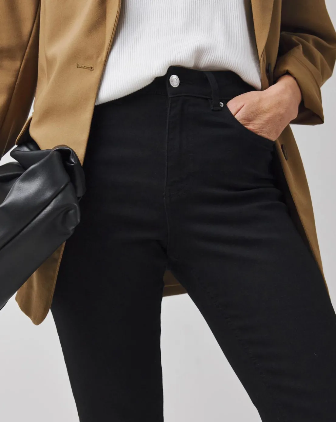 Black High Waist Super Soft Slim Leg Jeans