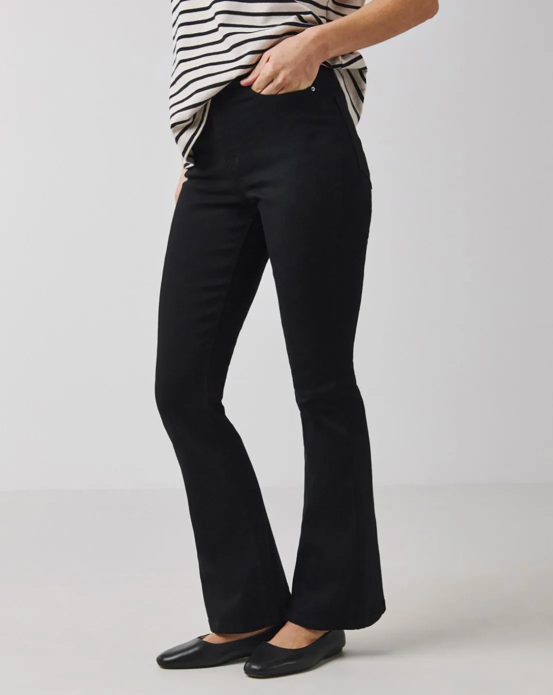 Black High Waist Super Soft Bootcut Jeans