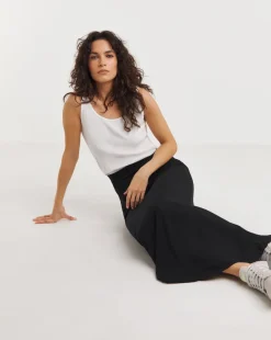 Black Jersey Maxi Skirt