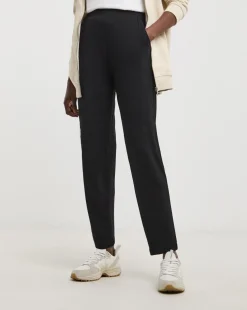 Black Jersey Tapered Trousers