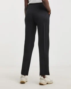 Black Jersey Tapered Trousers