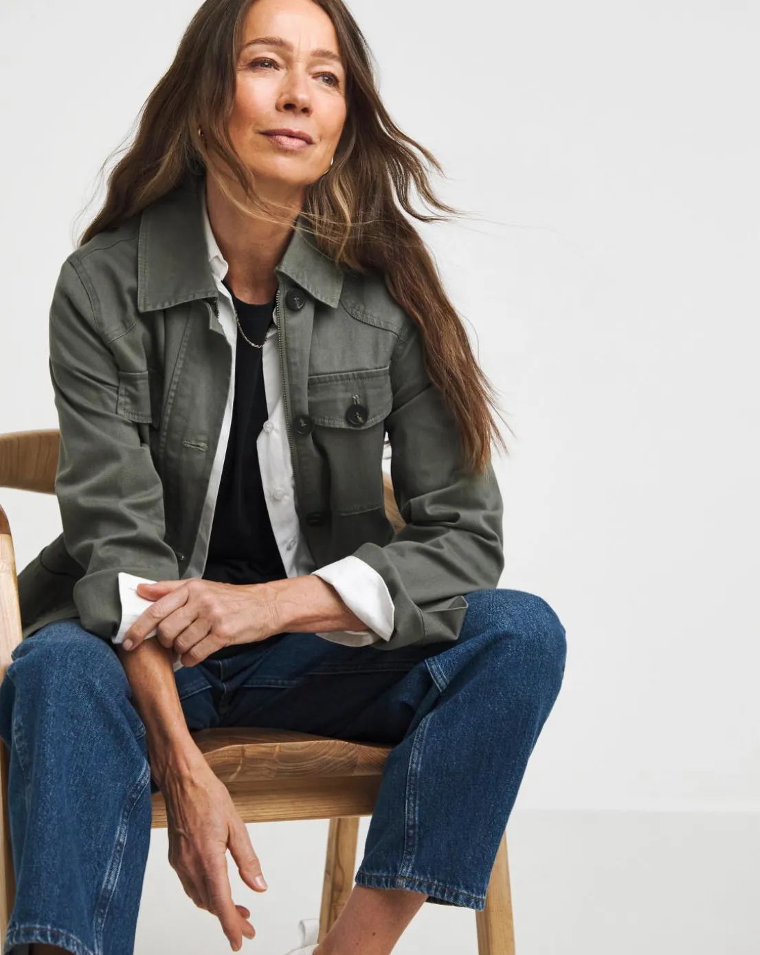 Black Longline Short Sleeve Curved Hem Top