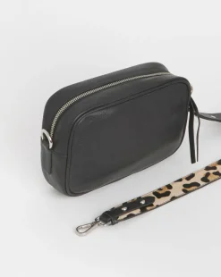 Black Modern Leather Camera Bag