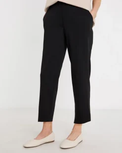 Black Ponte Tapered Trousers