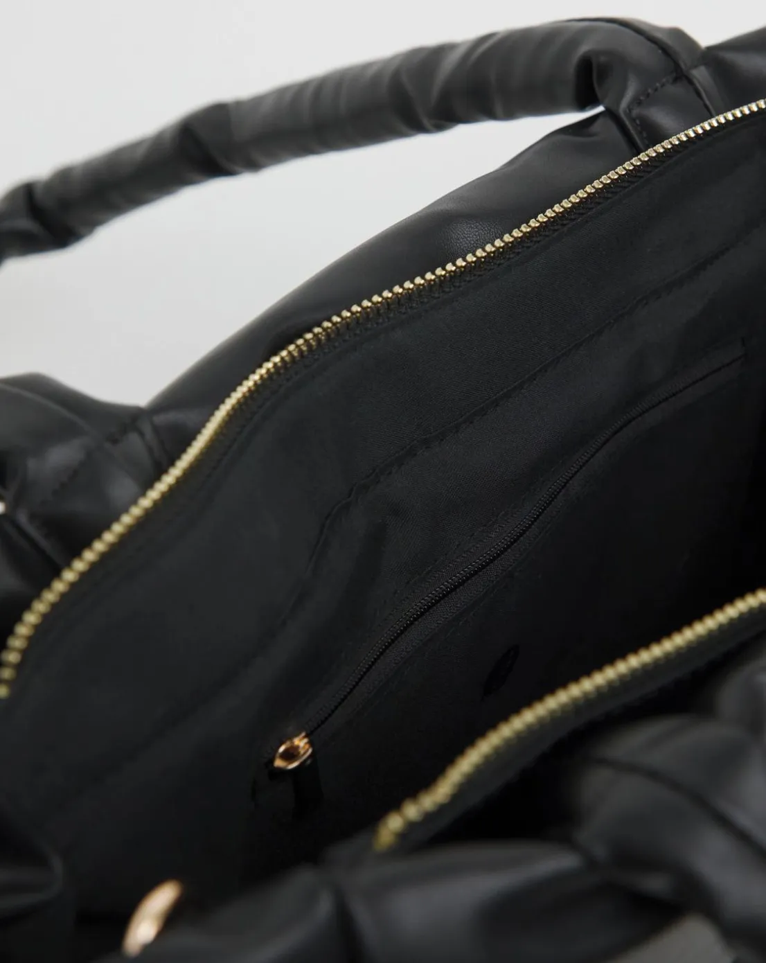 Black Soft Volume Padded Tote Bag