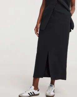 Black Split Front Pencil Skirt