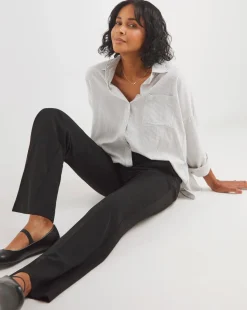 Black Tailored Bootcut Trousers