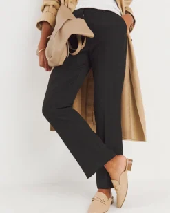 Black Tailored Straight Leg Trousers