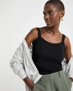 Black Thick Strap Cami Vest