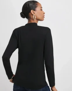 Black Turtle Neck Long Sleeve Top