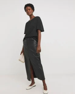 Black Twist Detail Angel Sleeve Top