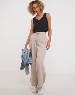 Black V Neck Woven Vest