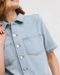 Blue Belted Waist Jumpsuit