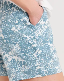 Blue Print Jersey Shorts