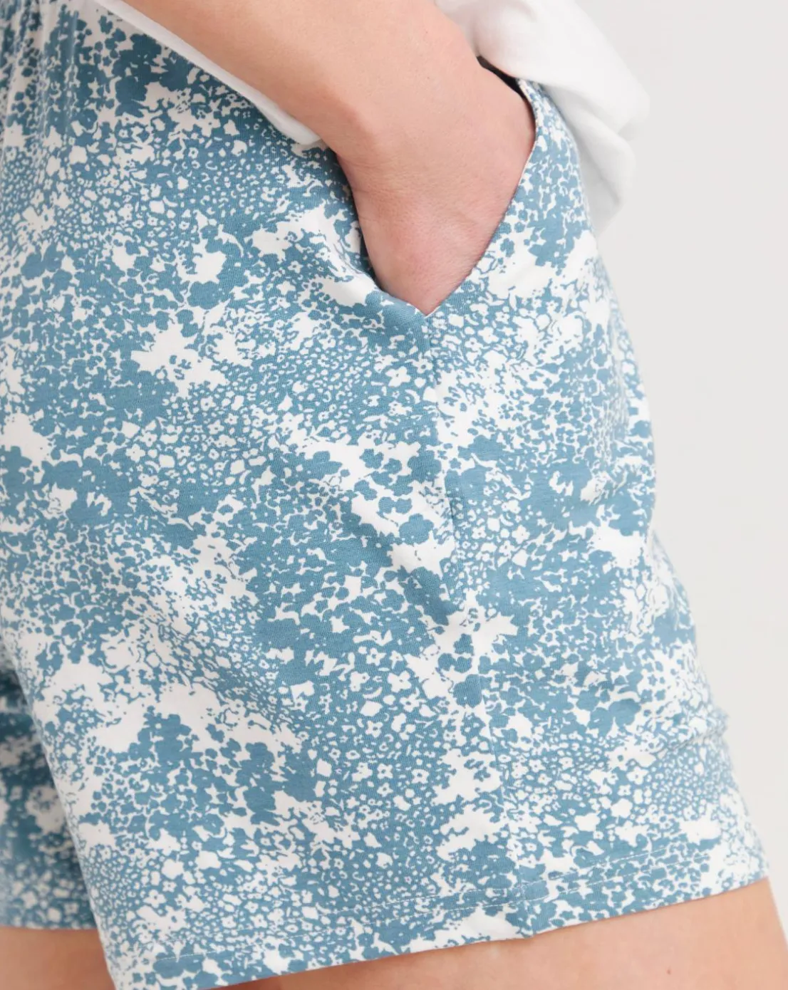 Blue Print Jersey Shorts