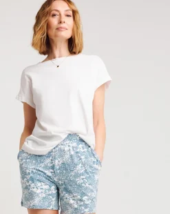 Blue Print Jersey Shorts