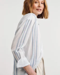 Blue Stripe Cotton Shirt