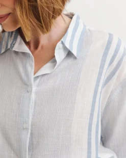 Blue Stripe Cotton Shirt