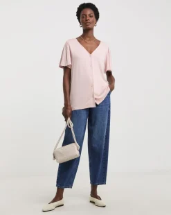Blush Angel Sleeve Top