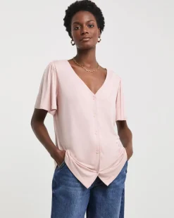 Blush Angel Sleeve Top