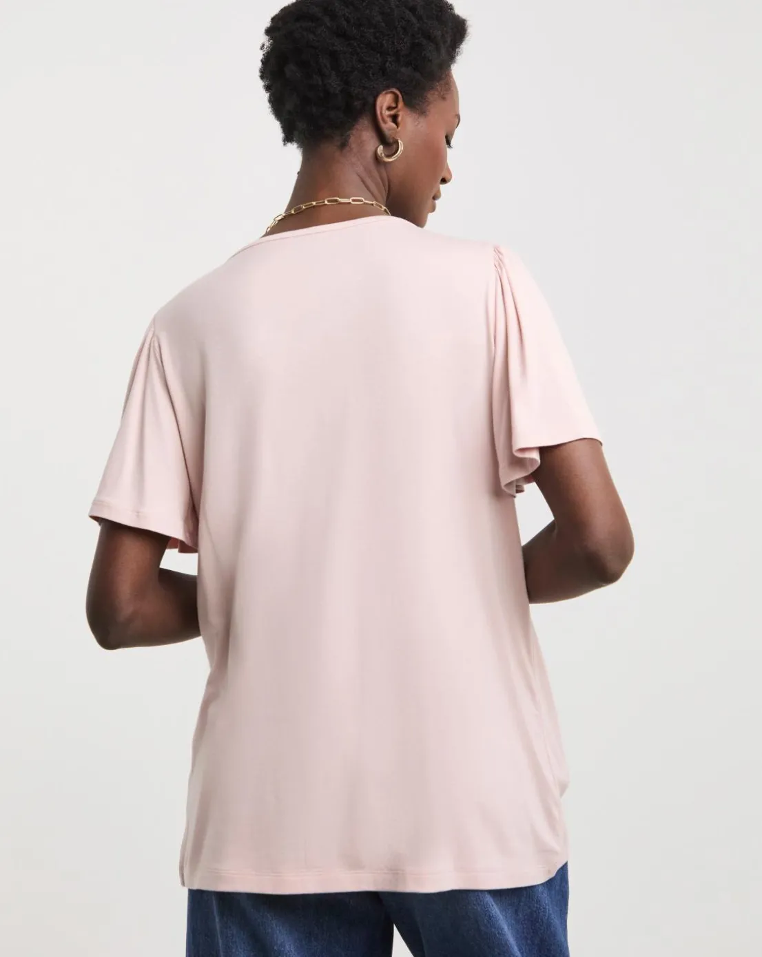Blush Angel Sleeve Top