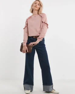 Blush Frill Detail Sweatshirt