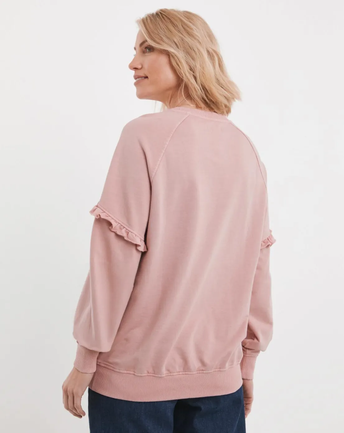 Blush Frill Detail Sweatshirt