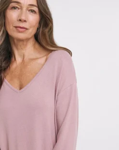 Blush Soft Touch V-Neck Longline Top