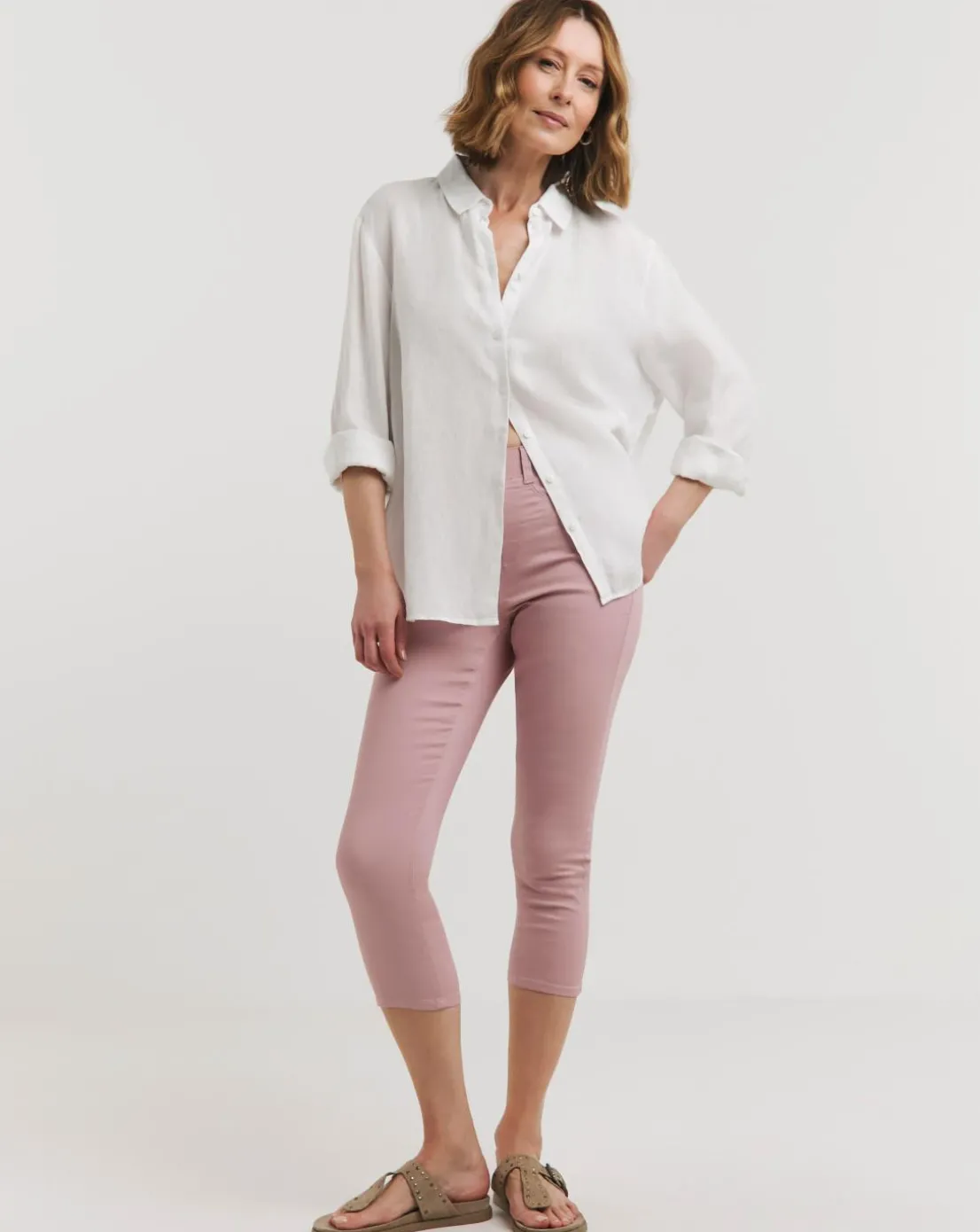 Blush Stretch Crop Jeggings