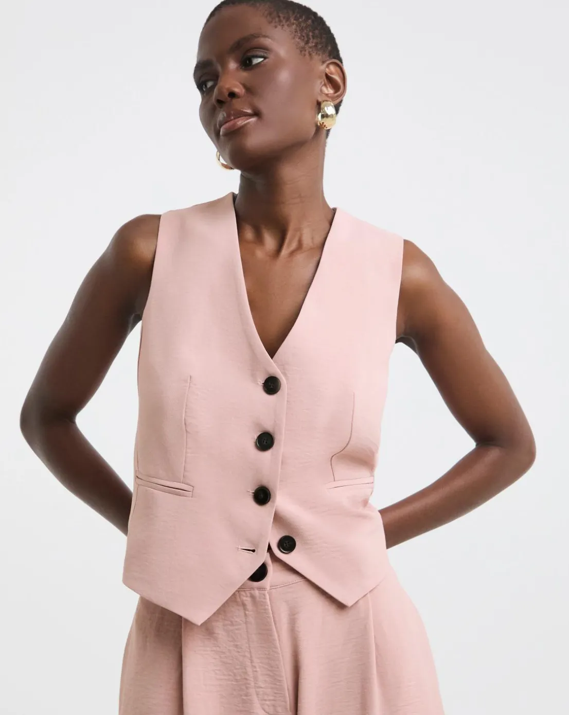 Blush Texture Waistcoat
