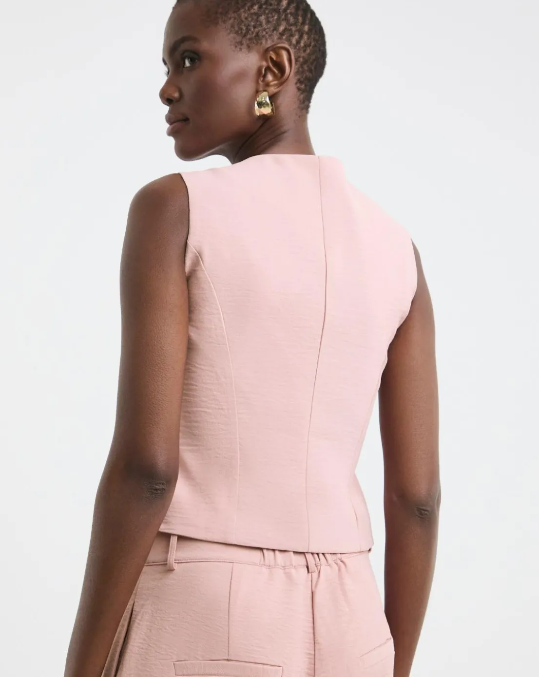 Blush Texture Waistcoat