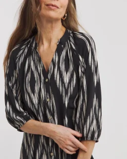 Border Print Kaftan Dress