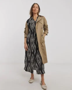 Border Print Kaftan Dress