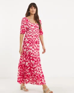 Bow Back Tier Maxi Dress