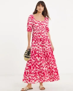 Bow Back Tier Maxi Dress