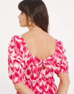 Bow Back Tier Maxi Dress
