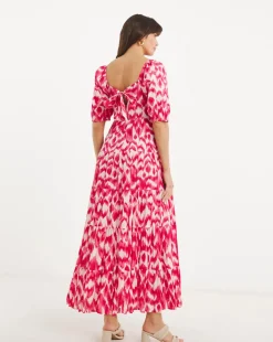 Bow Back Tier Maxi Dress