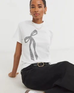 Bow Embellished T-Shirt
