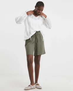 Broderie Long Sleeve Blouse