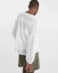 Broderie Long Sleeve Blouse